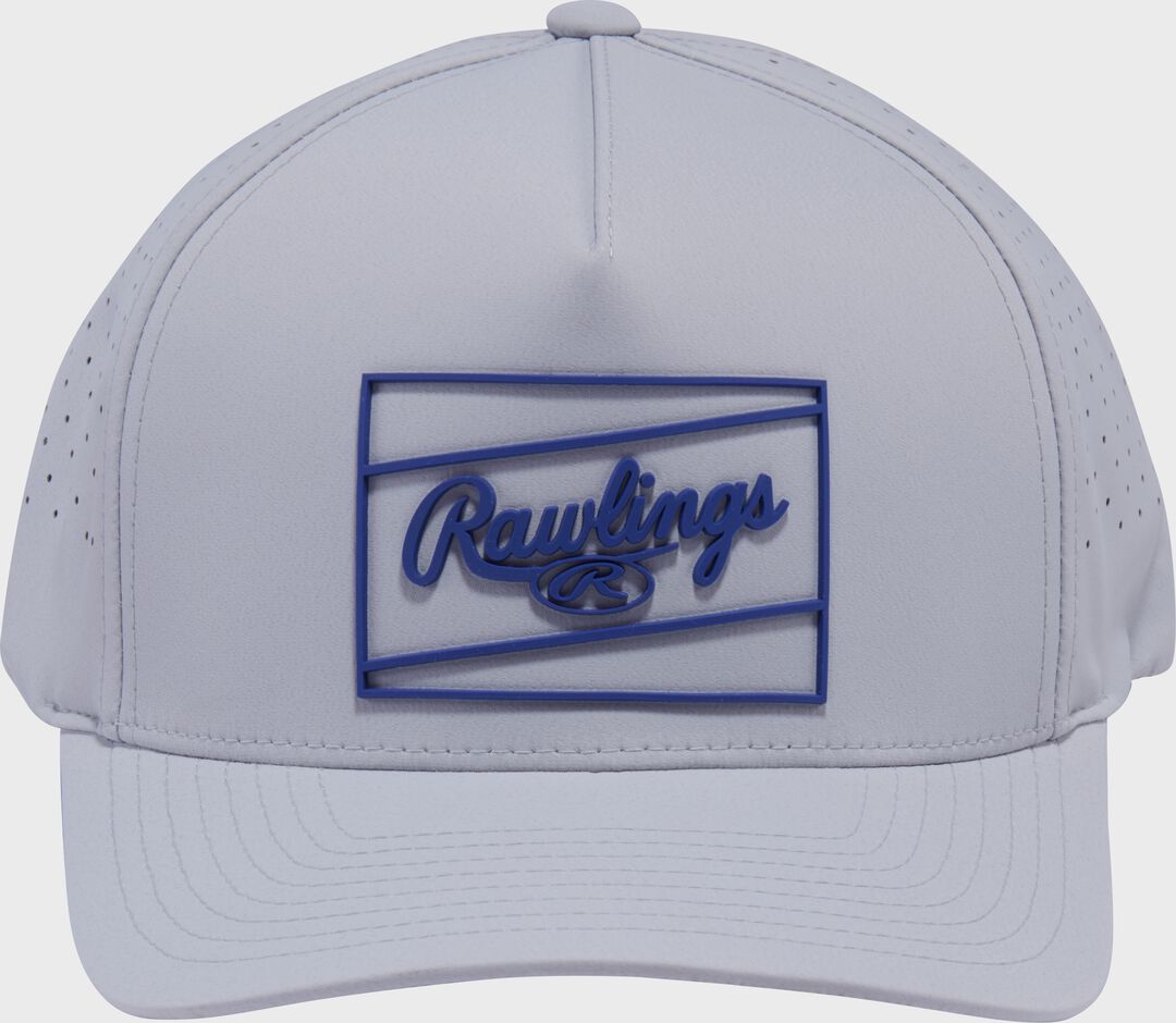 Rawlings New | Rawlings Gray Laser Performance Patch Snapback Hat