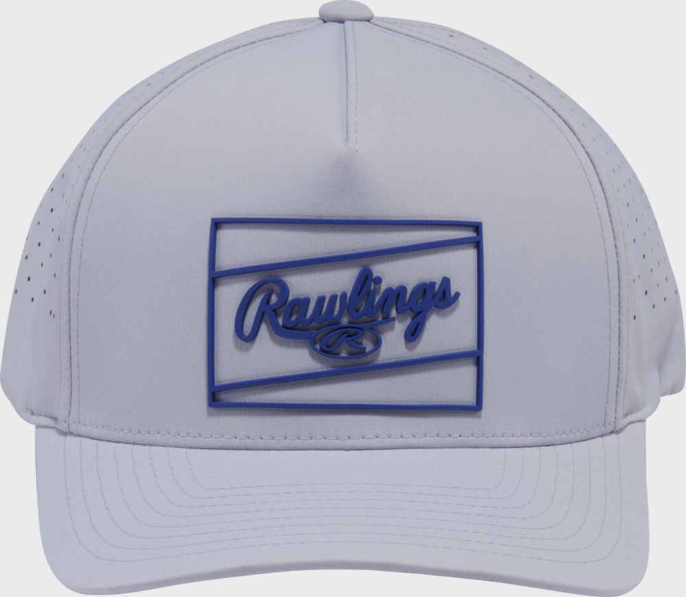 Rawlings New | Rawlings Gray Laser Performance Patch Snapback Hat