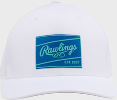 Rawlings For Sale | Rawlings White Performance Curved Bill Snapback Hat