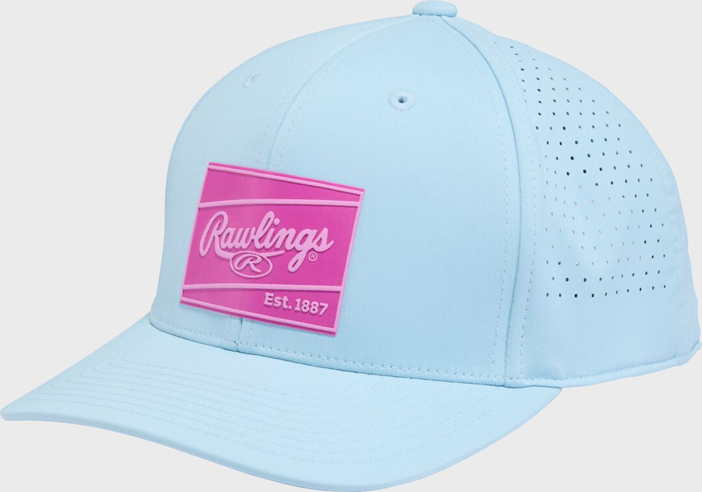 Rawlings Outlet | Rawlings Light Blue Performance Curved Bill Snapback Hat