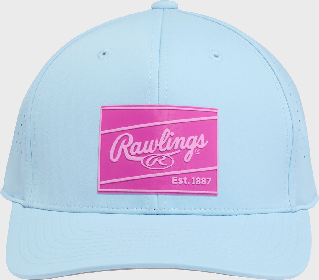 Rawlings Outlet | Rawlings Light Blue Performance Curved Bill Snapback Hat