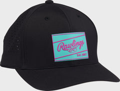 Rawlings New | Rawlings Black Performance Curved Bill Snapback Hat