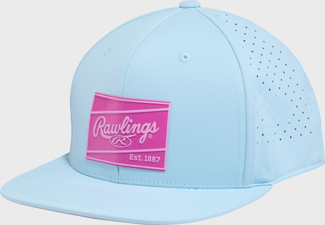 Rawlings Sale | Rawlings Light Blue Performance Flat Bill Snapback Hat