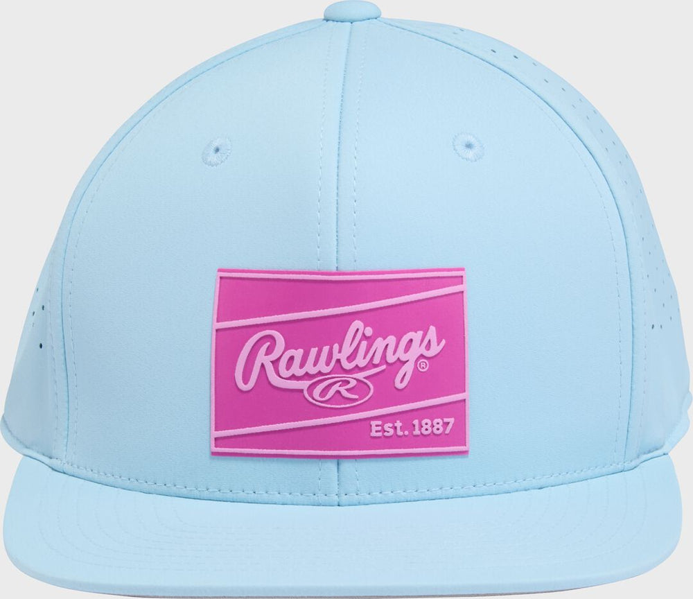 Rawlings Sale | Rawlings Light Blue Performance Flat Bill Snapback Hat