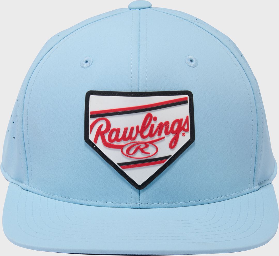 Rawlings Online | Rawlings Home Plate Performance Flat Bill Snapback Hat Light Blue