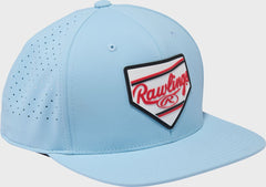 Rawlings Online | Rawlings Home Plate Performance Flat Bill Snapback Hat Light Blue
