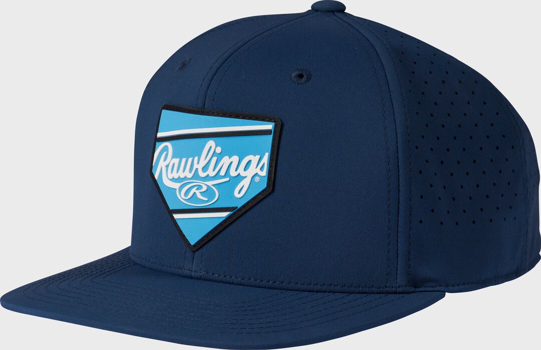 Rawlings Discount | Rawlings Home Plate Performance Flat Bill Snapback Hat Navy