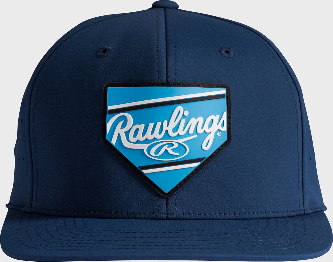Rawlings Discount | Rawlings Home Plate Performance Flat Bill Snapback Hat Navy