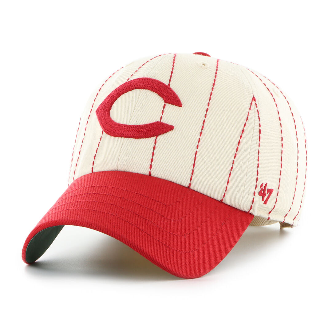 Rawlings Sale | Cincinnati Reds Rawlings '47 Brand Pinstripe Clean Up Hat