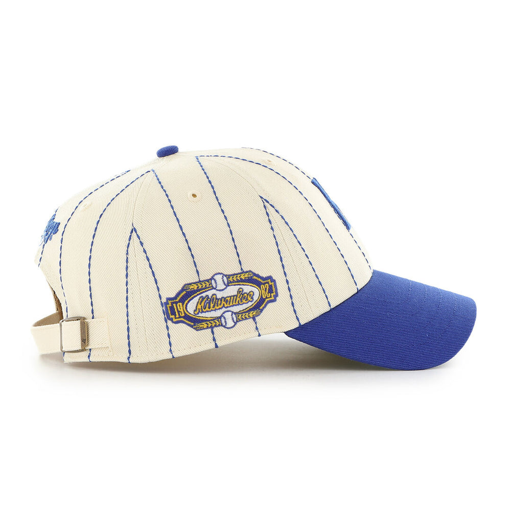 Rawlings On Sale | Milwaukee Brewers Rawlings '47 Brand Pinstripe Clean Up Hat