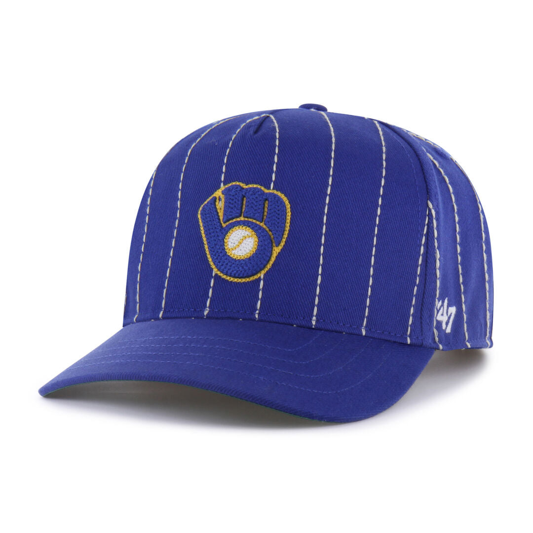 Rawlings New | Milwaukee Brewers Rawlings '47 Brand Pinstripe Hitch Hat