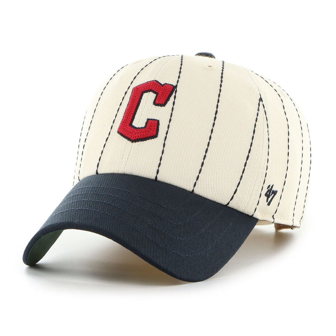 Rawlings For Sale | Cleveland Guardians Rawlings '47 Brand Pinstripe Clean Up Hat