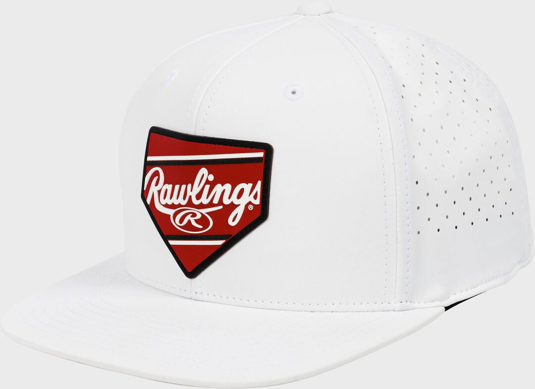 Rawlings For Sale | Rawlings White Home Plate Performance Flat Bill Snapback Hat