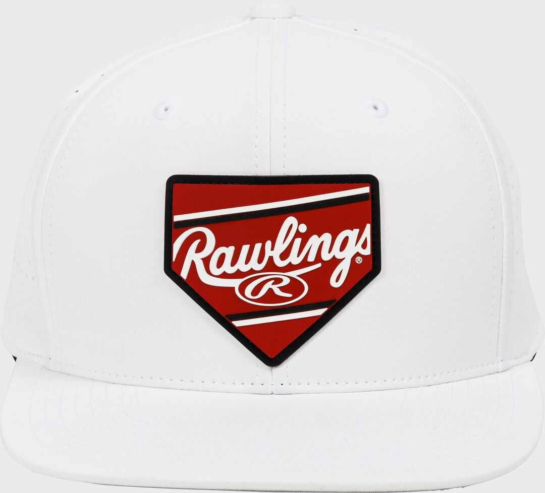Rawlings For Sale | Rawlings White Home Plate Performance Flat Bill Snapback Hat