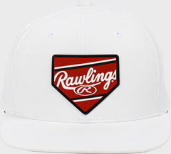 Rawlings For Sale | Rawlings White Home Plate Performance Flat Bill Snapback Hat