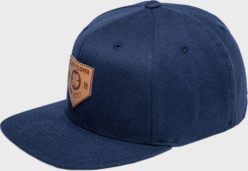 Rawlings Online | Rawlings Black Clover Leather Patch Flat Bill Hat