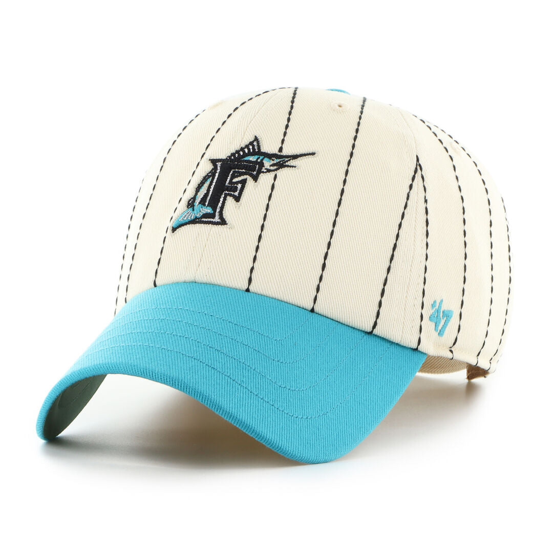 Rawlings Outlet | Miami Marlins Rawlings '47 Brand Pinstripe Clean Up Hat