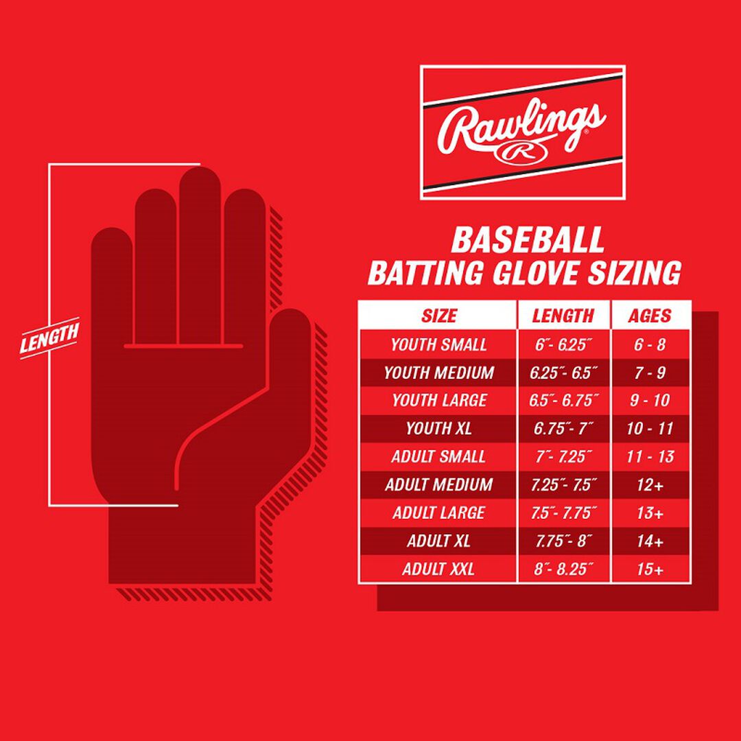 Rawlings Online | Rawlings Workhorse Batting Gloves Adult & Youth Sizes