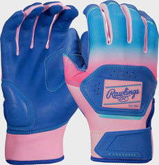 Rawlings For Sale | Rawlings Workhorse Royal/Pink Adult Fun Burst Batting Gloves