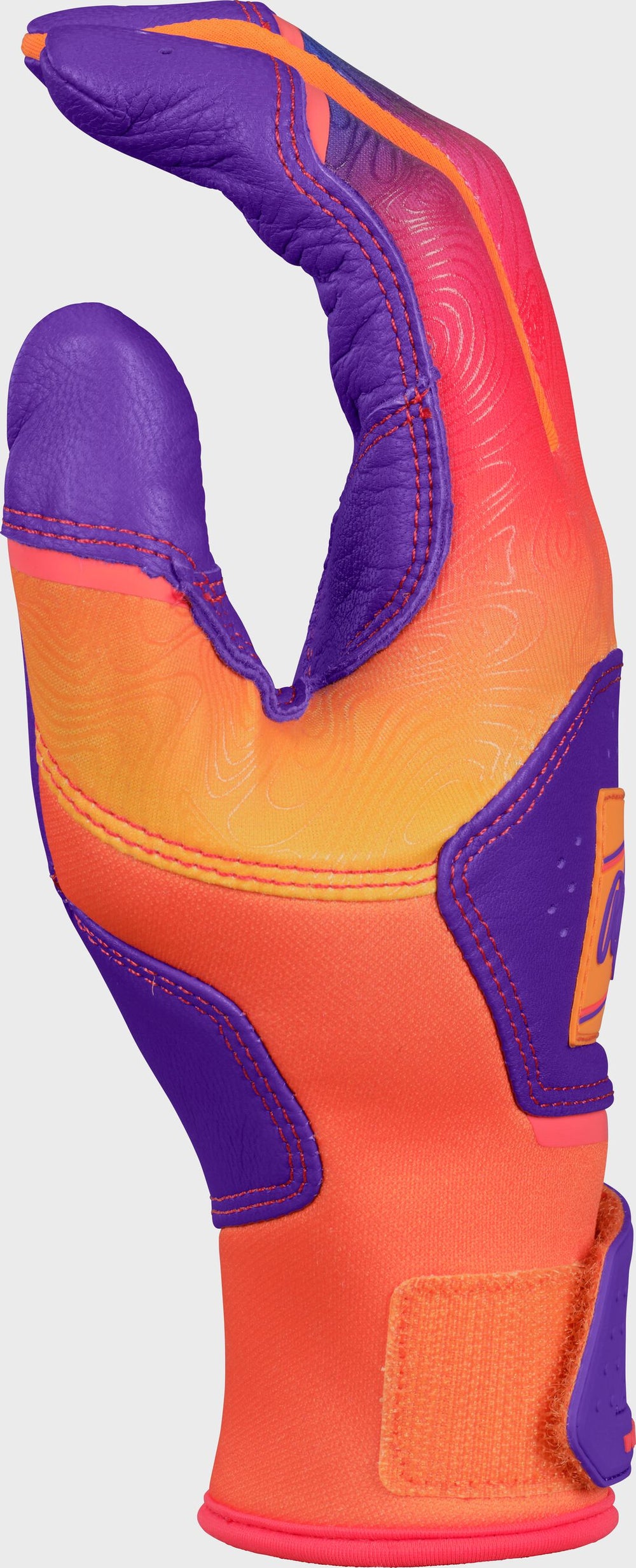 Rawlings Sale | Rawlings Workhorse Purple/Orange Youth Fun Burst Batting Gloves