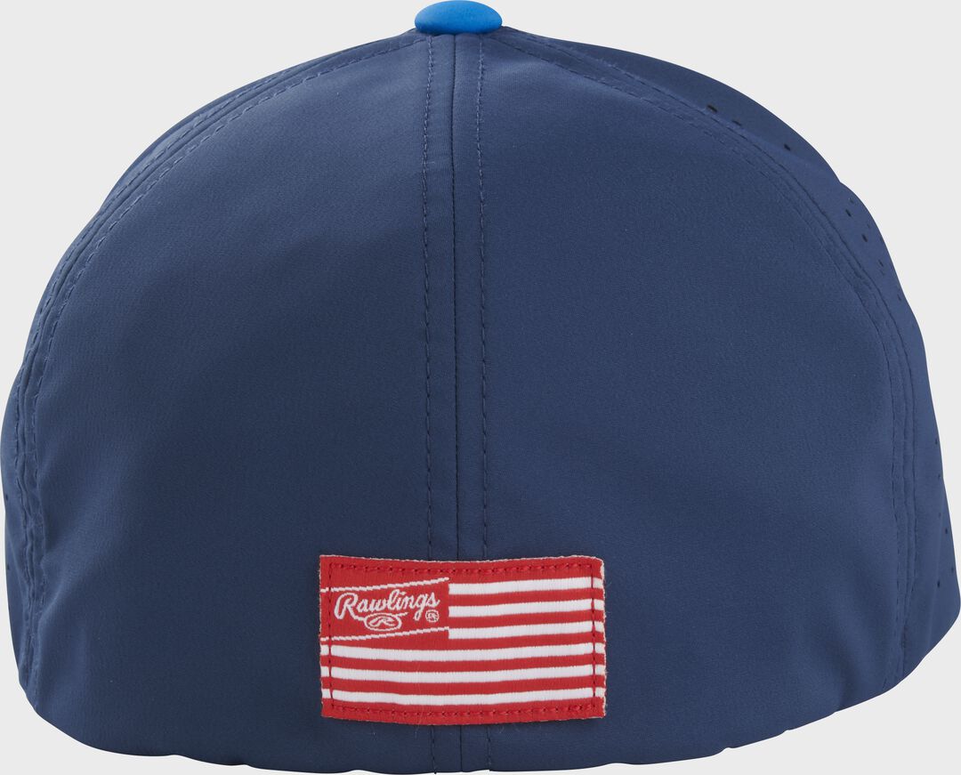 Rawlings New | Rawlings Red/White/Blue FlexFit Laser Cut Vented Hat